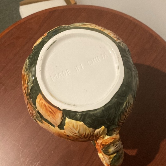 Vintage House of Lloyd Amber Leaves pitcher Thanksgiving Fall - Picture 5 of 8